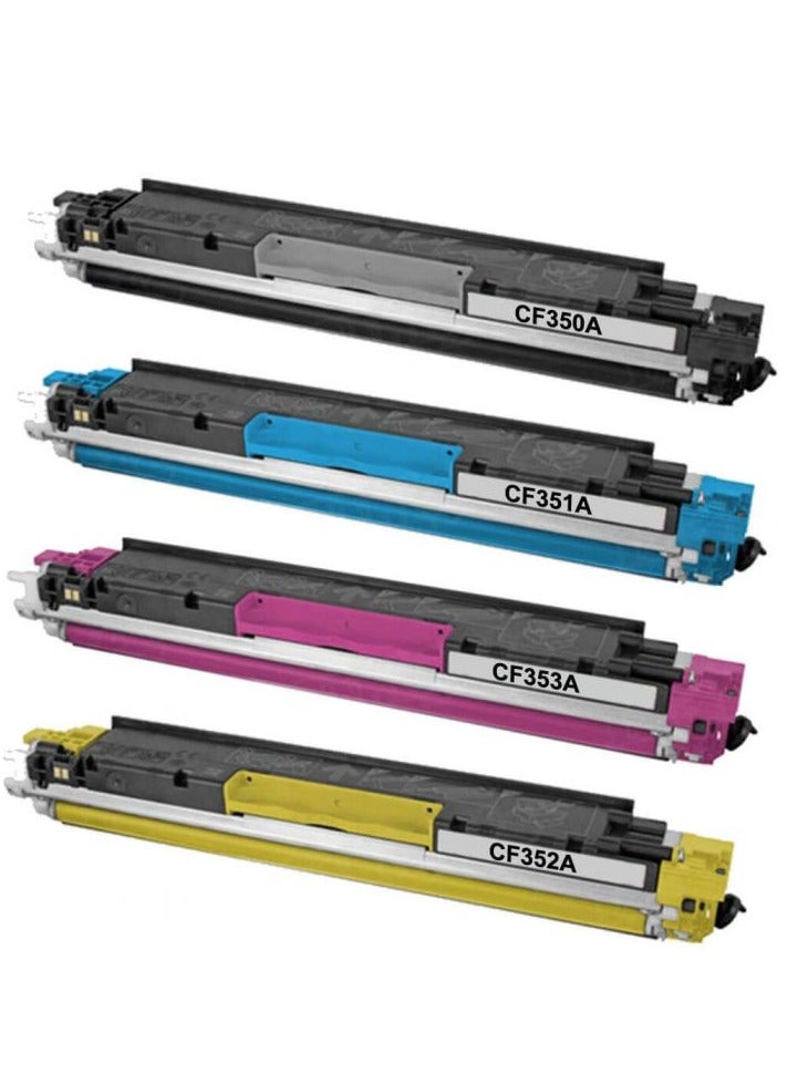 HP مجموعة 130A | CF350A، CF351A، CF352A، CF353A | خرطوشة الحبر الأصلية أسود/سماوي/أصفر/أرجواني - Image 2