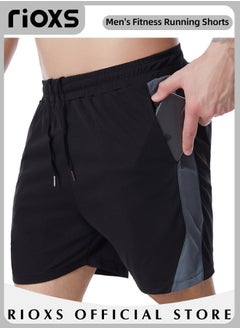 RIOXS Men's Running Shorts, Athleisure Unlined Shorts, Athletic Lightweight Shorts, Breathable Quick-Drying Fitness Short Pants with Pockets, Made of Moisture-Wicking Material  - Image 2