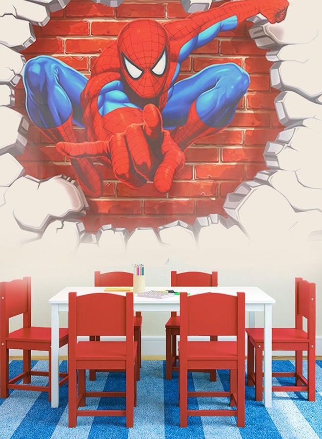 OUTAD 3D Spider Man Kid Room Decals Nursery Mural Wall Sticker Multicolour - Image 2
