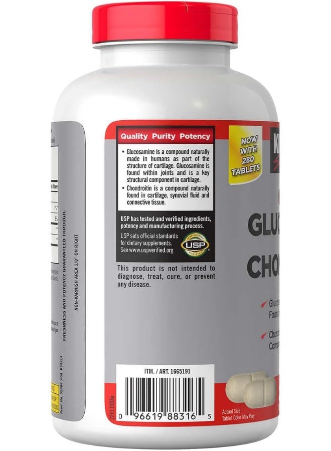 Costco Kirkland Signature Glucosamine HCI 1500 mg and Chondroitin Sulfate 1200 mg, 280 Tablets - Image 3