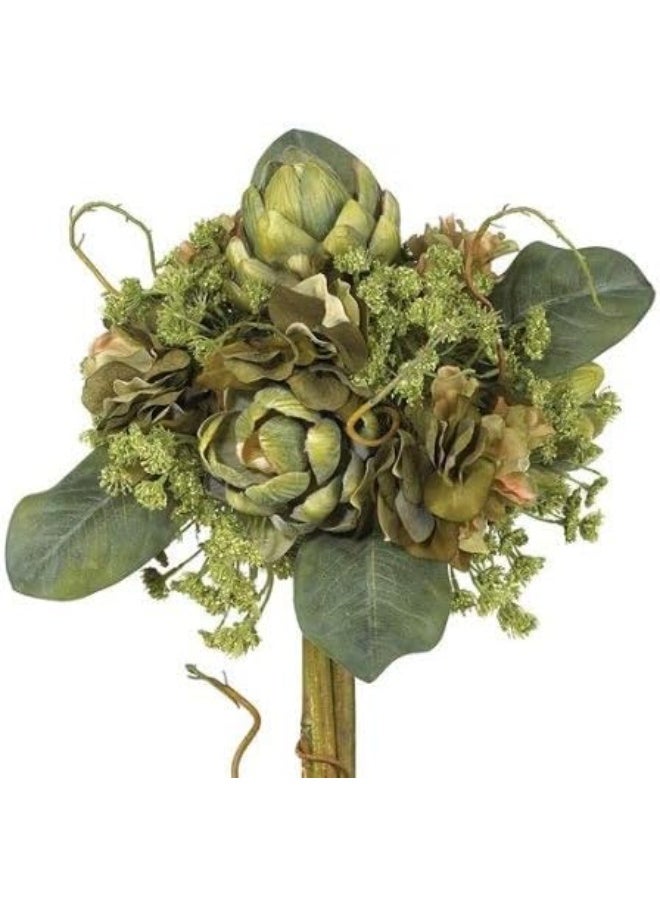 Nearly Natural 4633 Artichoke Topiary Silk Flower Arrangement, Green 12x12x24 - Image 4