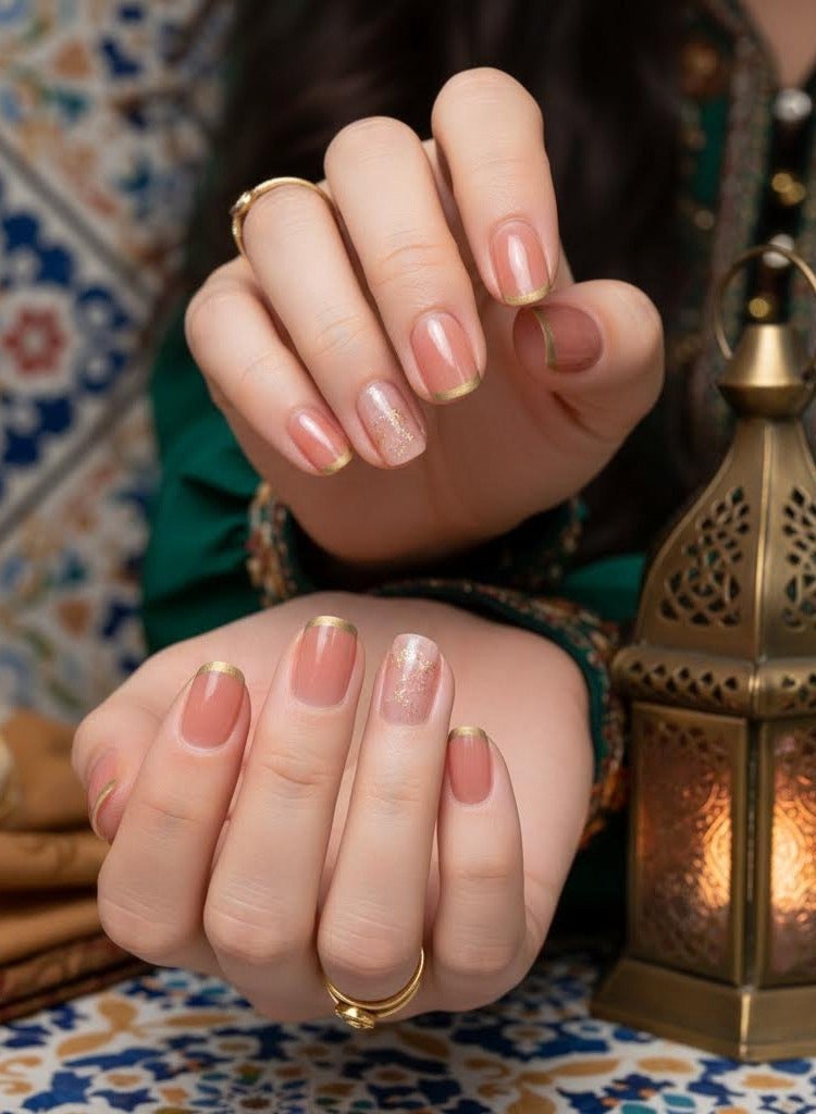 مافيك طقم أظافر تركيب فرنسية 24 قطعة من maffick مع ملقط وعجلة زينة (نجوم وأقمار) - أظافر صناعية متوسطة الطول ([كوفين / مربع]) مع لاصق “سوبر هولد” - مجموعة أظافر مستعارة قابلة لإعادة الاستخدام (بدون صمغ) - Image 1