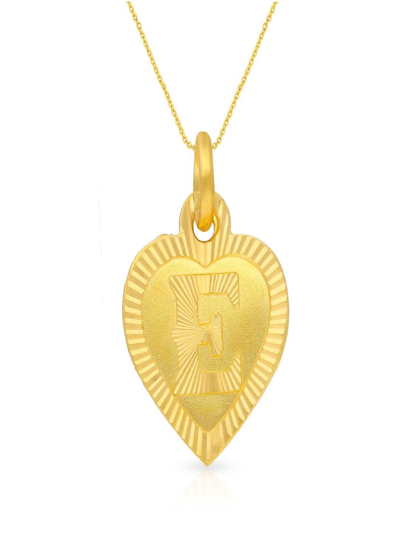 Malabar Gold and Diamonds 22k 916 Purity Gold Pendant for Women EMPN132EY  - Image 1