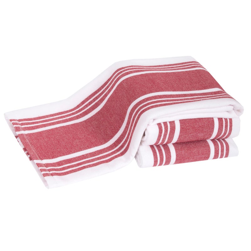 AllClad DualPurpose Kitchen Towels Highly Absorbent  100 Cotton 17x30 Dish Towels for Cleaning  Drying Dishes  Glassware 3Pack Chili