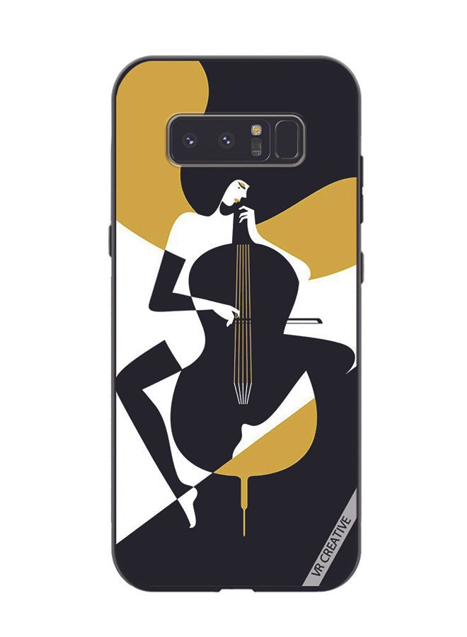 VR CREATIVE Protective Case Cover For Samsung Galaxy Note 8 Girl With Instrument Design Multicolour - Image 1