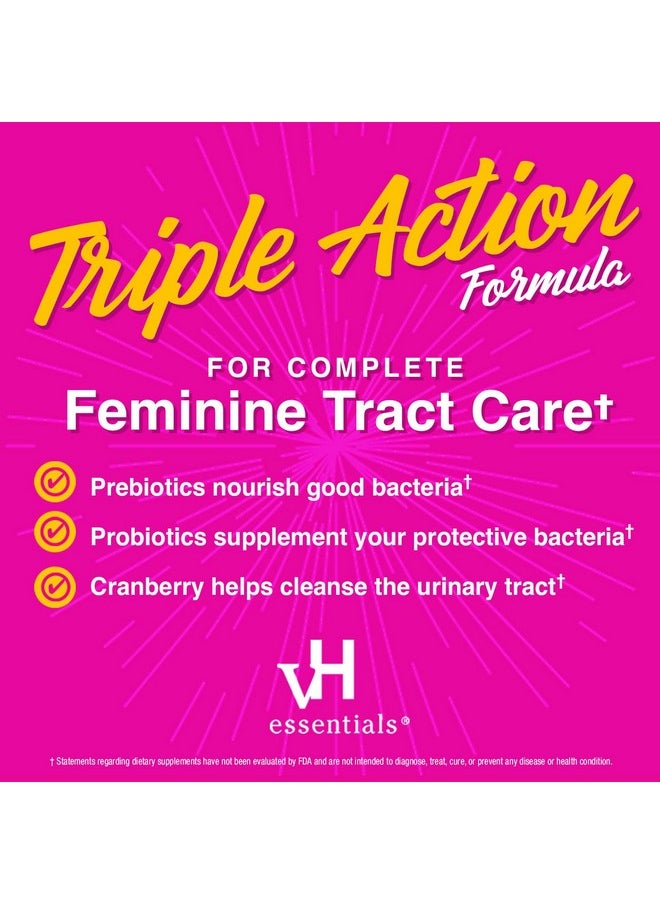 vH Essentials vH essentials Probiotic Gummies with Prebiotics & Cranberry, Concentrated Extract for Urinary Tract Health, Supports Vaginal Microflora Balance for a Healthy Feminine Tract, 60 Count  - Image 4