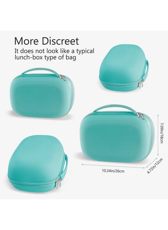 Gowing حقيبة حمل مضخات الثدي القابلة للارتداء، علبة صلبة مع صينية قابلة للإزالة، حقيبة تخزين مضخة الثدي محكمة الإغلاق متوافقة مع معظم مضخات الثدي القابلة للارتداء، تحمل 2 مضخات، زرقاء - Image 3