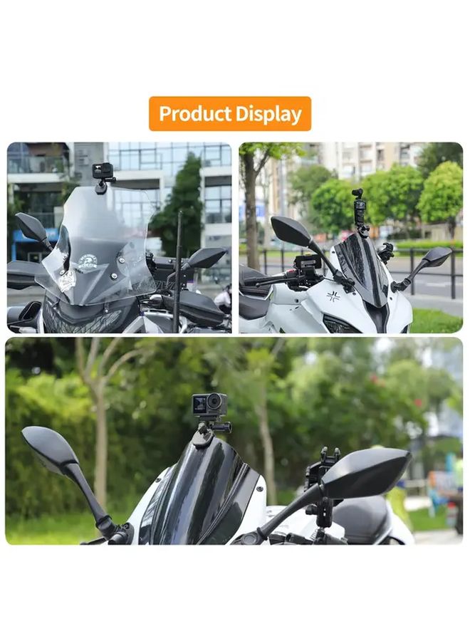 Heavy Duty Aluminum Alloy Motorcycle Mount Windshield Clamp Bracket for Action Cameras - Image 5