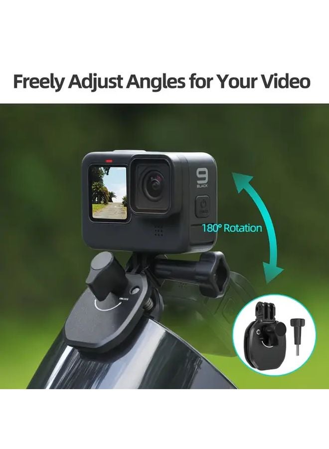 Heavy Duty Aluminum Alloy Motorcycle Mount Windshield Clamp Bracket for Action Cameras - Image 3