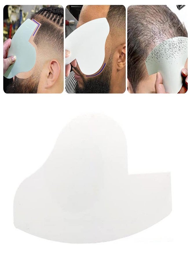 ZERONE Hairline Enhancing Card Barber Line Up Beard Shaping Template, Hair Styling Tool for Edges and Crisp Lines with Color White (1 - Image 1