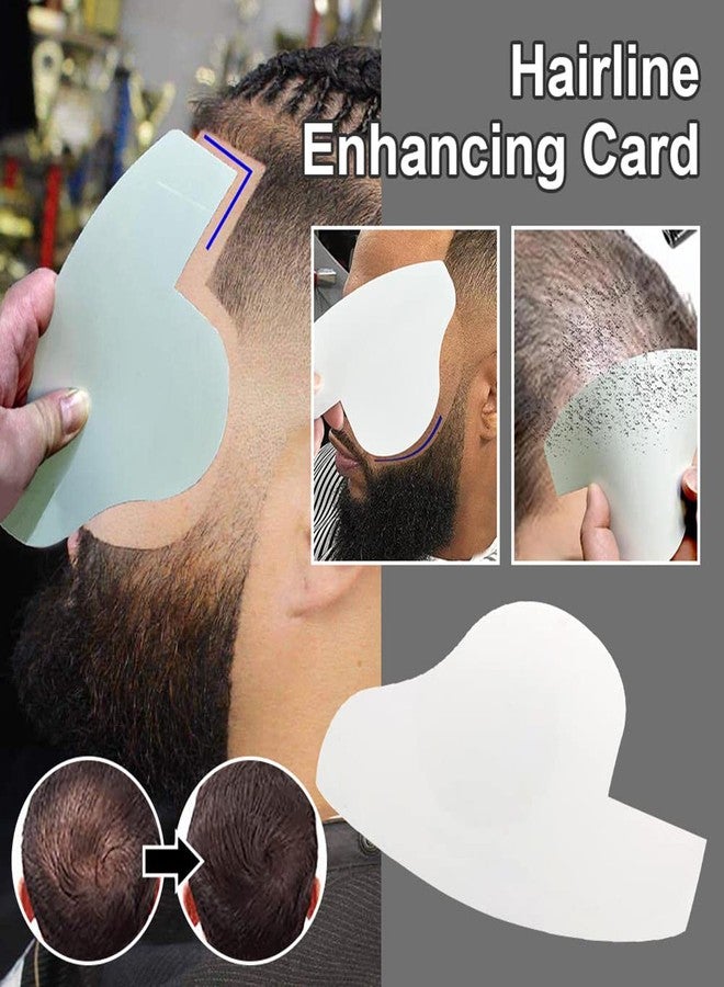 ZERONE Hairline Enhancing Card Barber Line Up Beard Shaping Template, Hair Styling Tool for Edges and Crisp Lines with Color White (1 - Image 2