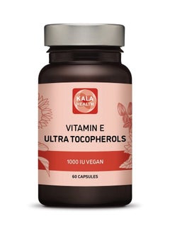 Vitamin E 1000 IU Ultra Tocopherol 450mg Vitamin E Vegan – all 4 Tocopherols - Alpha Tocopherol + Beta Tocopherol + Gamma Tocopherol + Delta Tocopherol– Unique d Alpha Tocopherol Vitamin E