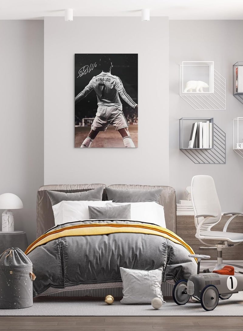 Today Idea Cristiano Ronaldo Football Stars Canvas Poster | Unframed Wall Art Decor | 16in x 24in (Cristiano Ronaldo Poster) - Image 5