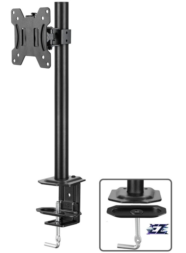 ELTRAZONE Single Monitor Mount, Monitor Arm with Height Adjustable Stand for 13 to 32 inch Flat Curved Computer Screen, C Clamp Grommet Mounting Install, Monitor Desk Mount Holds Weight up to 17.6lbs - Image 1