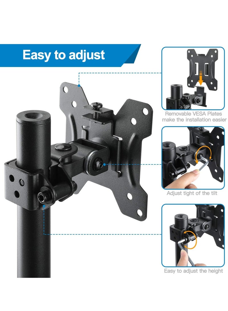 ELTRAZONE Single Monitor Mount, Monitor Arm with Height Adjustable Stand for 13 to 32 inch Flat Curved Computer Screen, C Clamp Grommet Mounting Install, Monitor Desk Mount Holds Weight up to 17.6lbs - Image 5