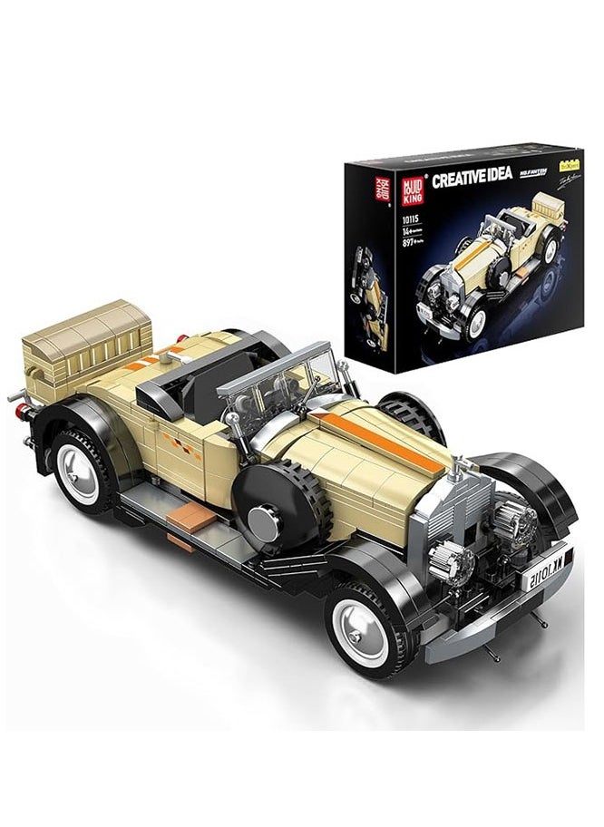 mould king 10115 Classic Cars Building Kits, MOC Vintage Car Model Building Blocks Set, Gift for Kids Age 14+/Adult Collections Enthusiasts(897+ Pieces, Static Version)  - Image 1