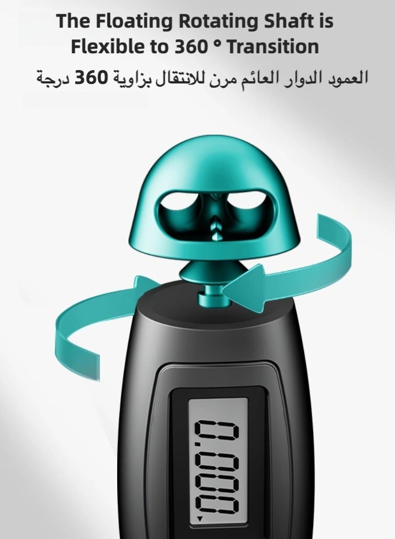 يوسبودي حبل قفز ذكي مزود بأوزان، قابل للتعديل، متعدد الأوضاع، مضاد للتشابك بزاوية 360 درجة، مناسب للصالات الرياضية، حبل قفز لاسلكي مزود بأوزان - Image 5