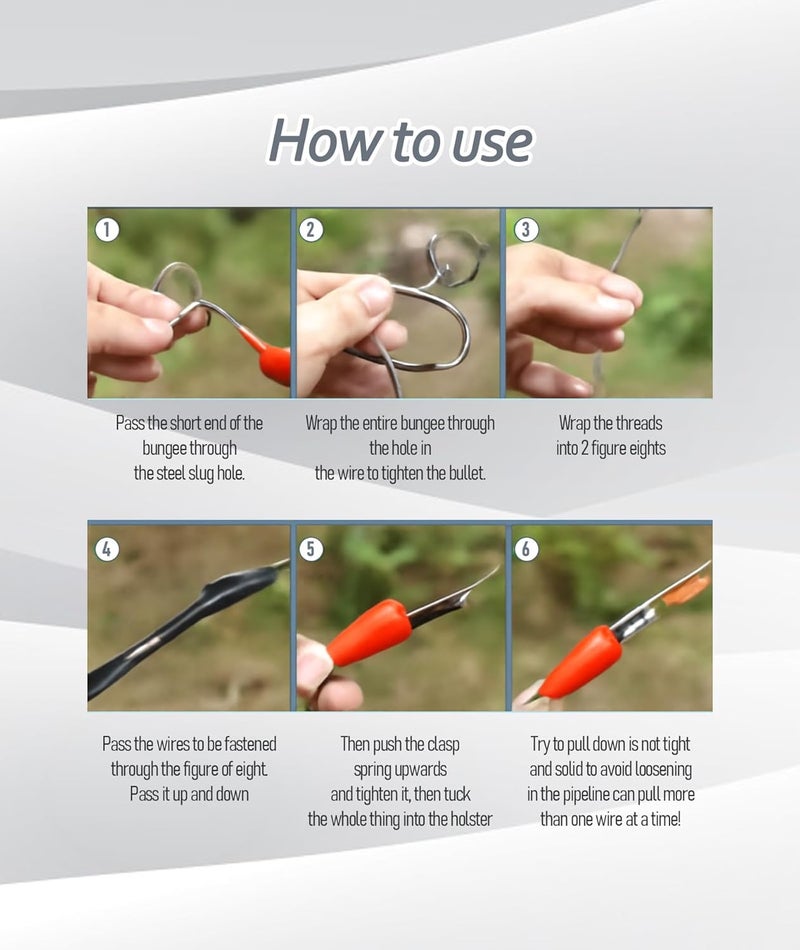 squishy سلك سحب بطول 10 متر لفني الكهرباء، جهاز خيوط سحب الأسلاك، أداة الربيع للتوصيل مع بناء قوي لتسهيل تركيب الكابلات، سلك محترف (فضي) - Image 3