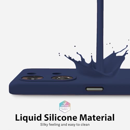 DIZORO Microfiber Candy Case Compatible for Oneplus Nord 3 5G Smooth Touch Cushion Liquid Soft Silicone Gel Rubber Phone Cases Non-Slip Full Body Protective Shockproof Back Cover (Blue) - Image 3