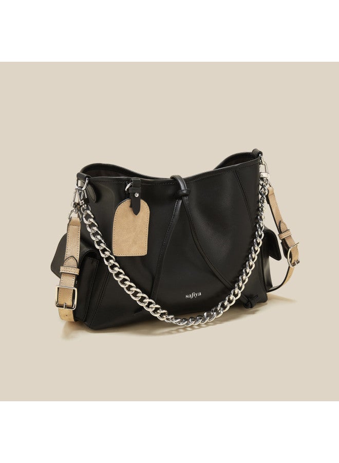 SAFIYA Qixi Festival Gift】women's Bag 2025 New Arrival Popular Brand Large Capacity Tote Bag Single Shoulder Crossbody Bag - Image 5