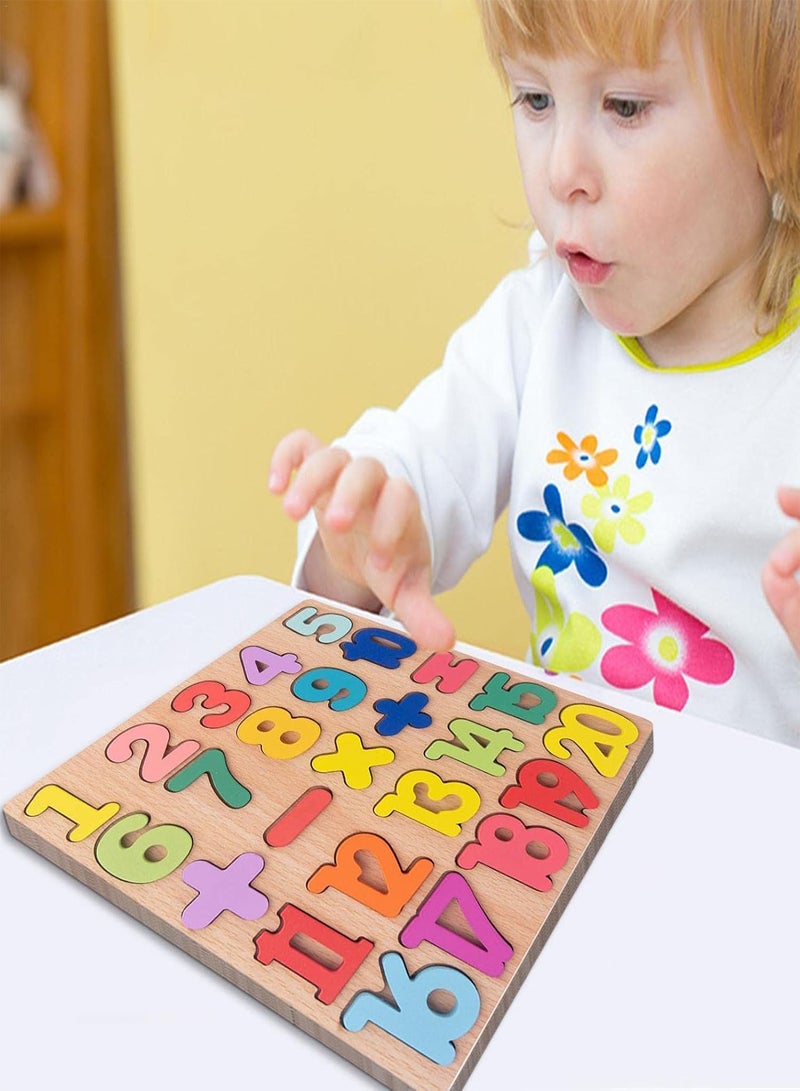 GGOOT Wooden Montessori Puzzles,Wood Educational Puzzle Toy Board | Shape/Numbers/Alphabe Blocks Preschool Educational Learning Toy for Kids - Image 3
