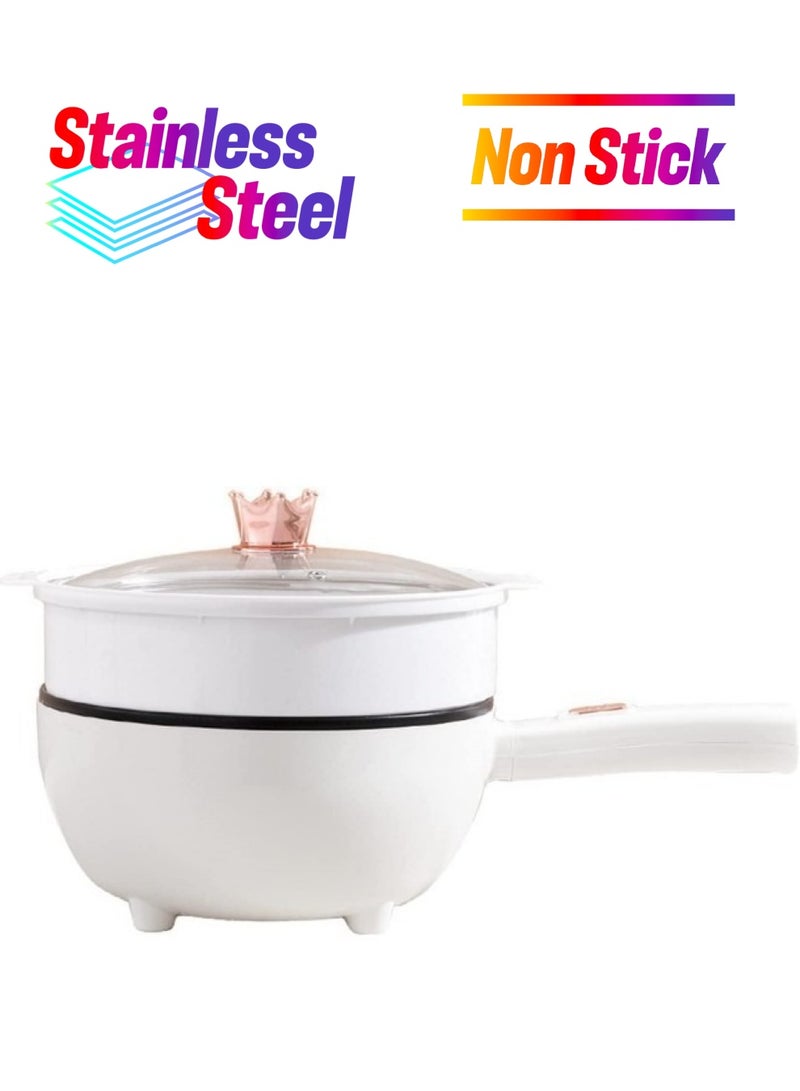 3.5L Electric Hot Pot with Steamer  Temperature Control - Non-Stick Cooker Shabu Shabu, Skillet,Frying Pan,Electric Saucepan  - Image 1