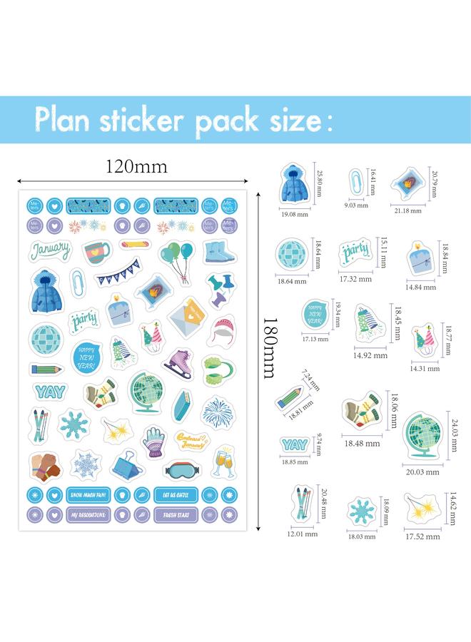 Bluejw Cross-border New Products 950 Months Seasonal Party Birthday Plan Stickers Stickers Daily Theme Planning Notepad - Image 3