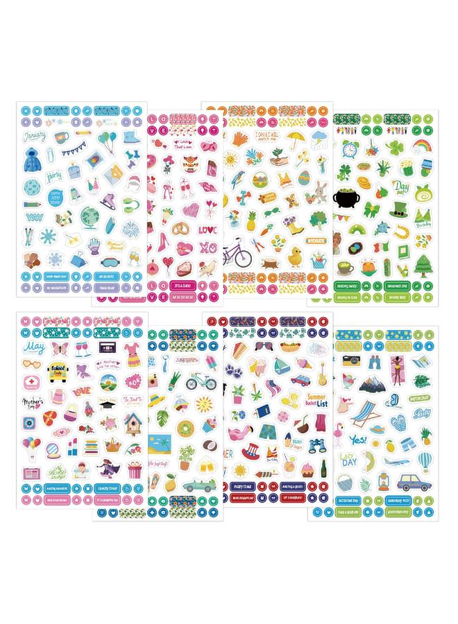 Bluejw Cross-border New Products 950 Months Seasonal Party Birthday Plan Stickers Stickers Daily Theme Planning Notepad - Image 4