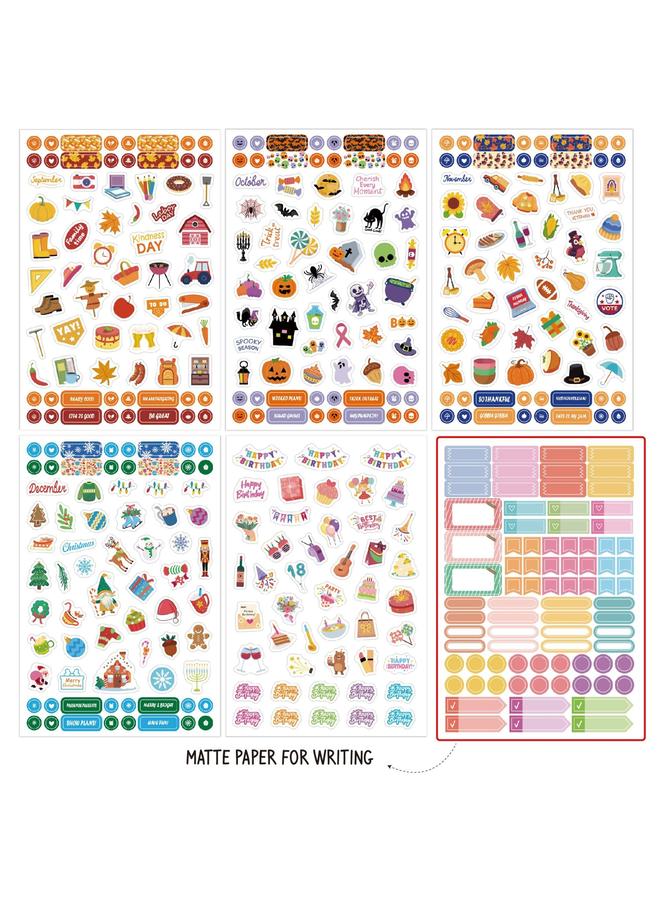 Bluejw Cross-border New Products 950 Months Seasonal Party Birthday Plan Stickers Stickers Daily Theme Planning Notepad - Image 5