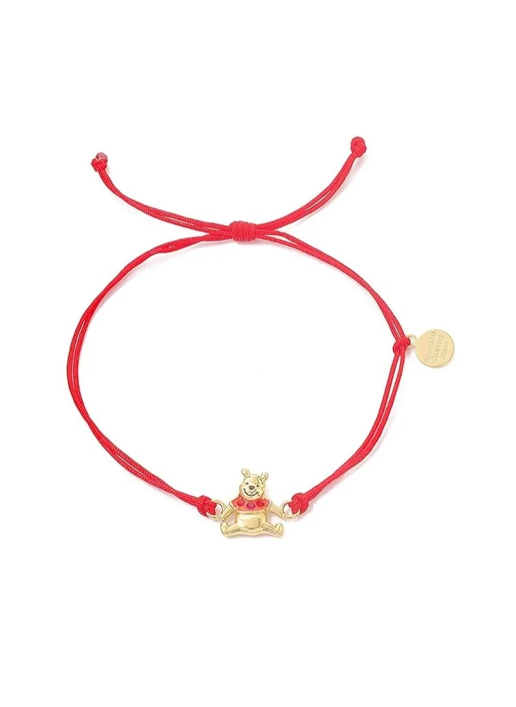 Disney Disney Winnie The Pooh Red Cord Bracelet with Gold Charm