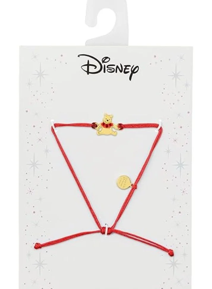 Disney Disney Winnie The Pooh Red Cord Bracelet with Gold Charm
