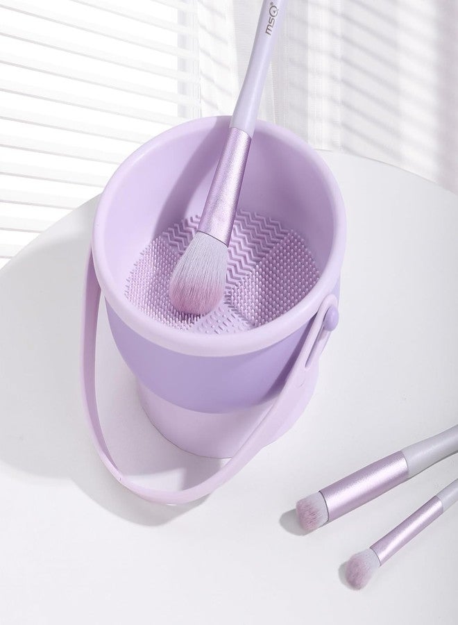 BLINE 3 in 1 Silicone Makeup Brush Cleaning Mat with Drying Holder - Makeup Brush Cleaner Bowl for Brushes, Sponges & Powder Puffs - Image 2
