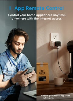 meross Meross Matter Smart Plug Mini with Energy Monitoring, Works with Apple HomeKit-MSS315HK-UK  - Image 3
