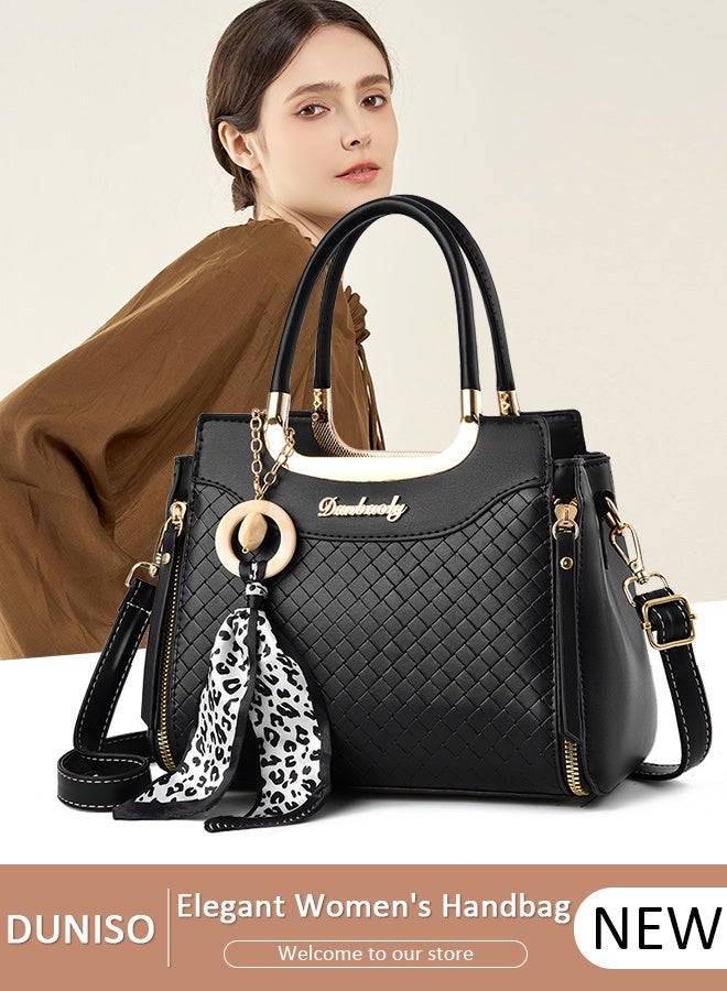 DUNISO Women's Fashion Handbag Faux Leather Crossbody Bag For Women  Large Capacity Tote Bags Top Handle Satchel Fashionable Travel Shoulder Bag For Ladies - Image 1