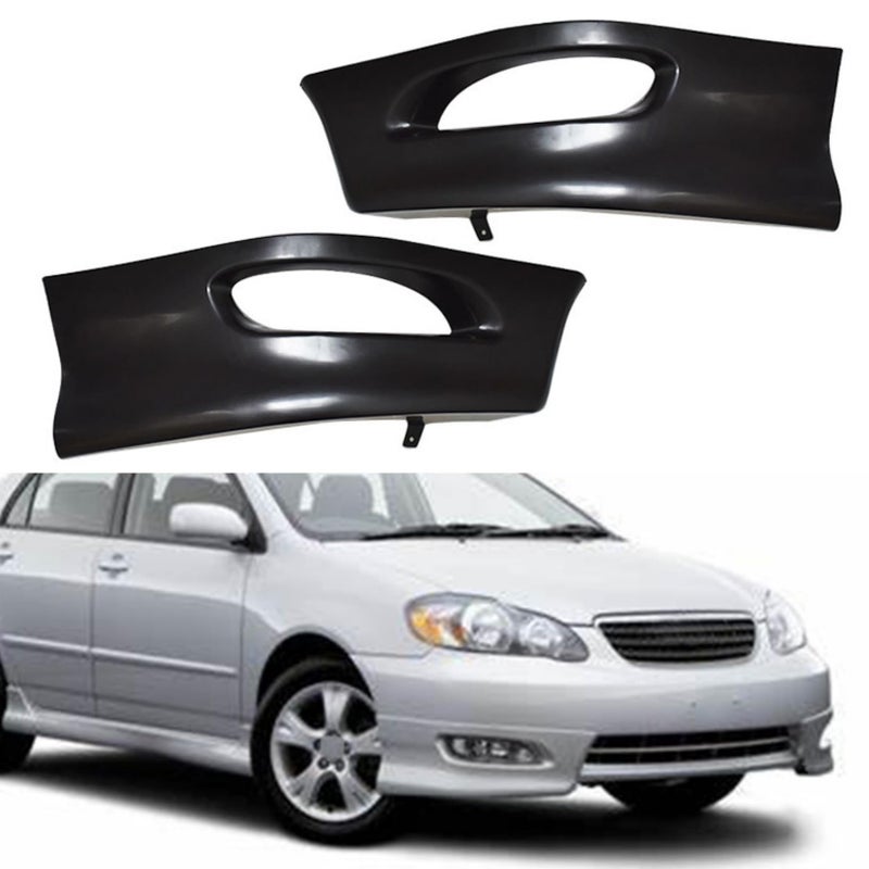Front Bumper Lips Spoiler Chin Splitter Wrap Angle Body Kit Replacement for Corolla 2005 2006 2007 2008