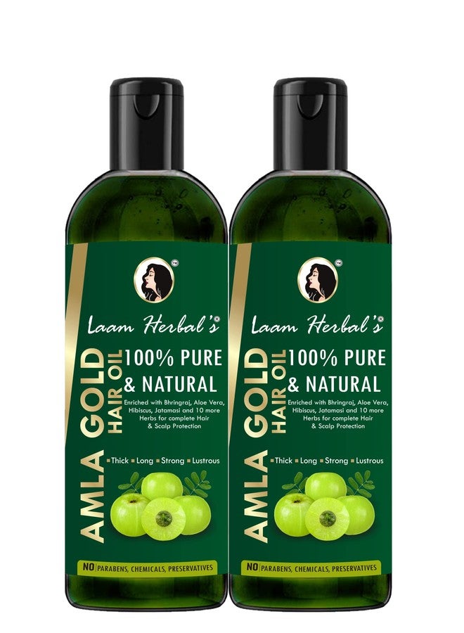 Laam Herbals Ayurvedic Amla Gold Hair Oil | For Long, Strong & Thick Hair- 200 ml - Image 1