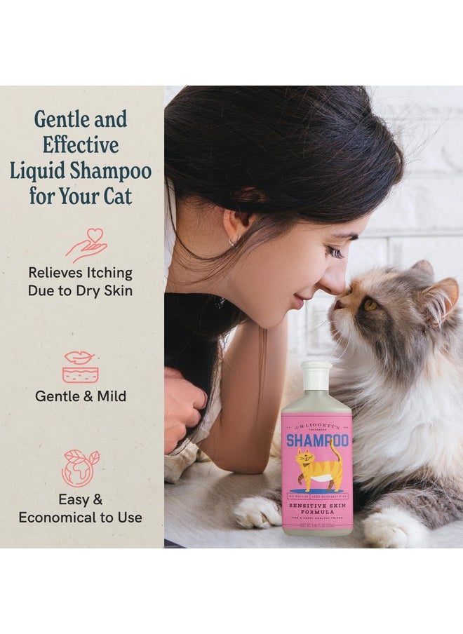J·R·LIGGETT'S - J·R·LIGGETT'S Cat Liquid Shampoo Great for Sensitive Skin | Relieves Dry, Itchy Skin | Hypoallergenic Formula | 100% Detergent-Free and Clear Shampoo, 100% Ecologically Correct, Non-GMO, 8.45 oz. - Image 1