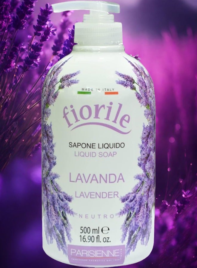Parisienne 12 Pieces Fiorile Liquid Soap Lavender 500ml - Image 2