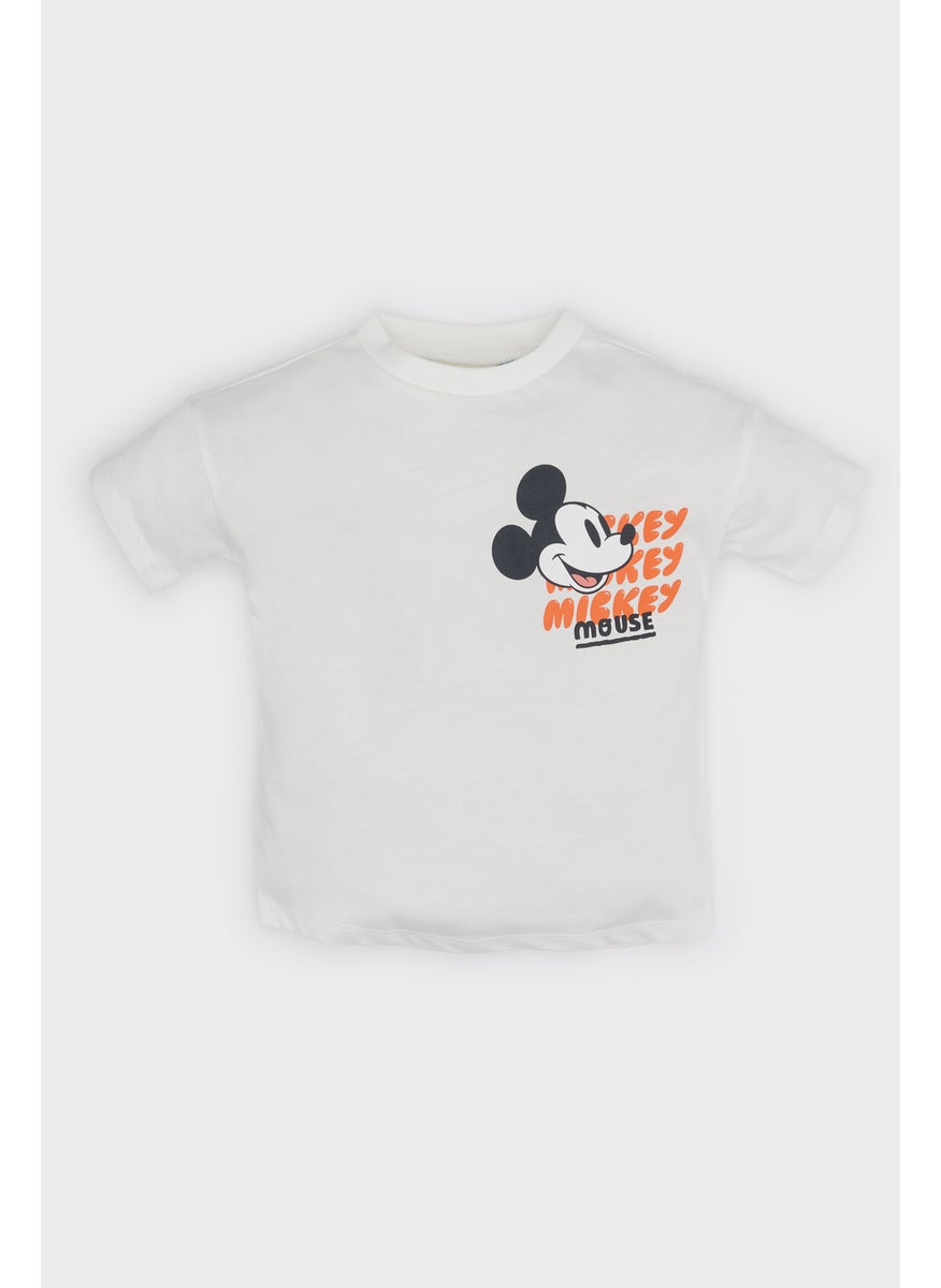 DeFacto Baby Boy Regular Fit Mickey & Minnie Licensed Short Sleeve T Shirt  - Image 1