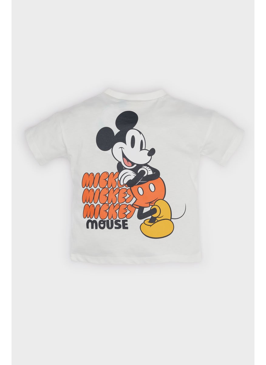 DeFacto Baby Boy Regular Fit Mickey & Minnie Licensed Short Sleeve T Shirt  - Image 3
