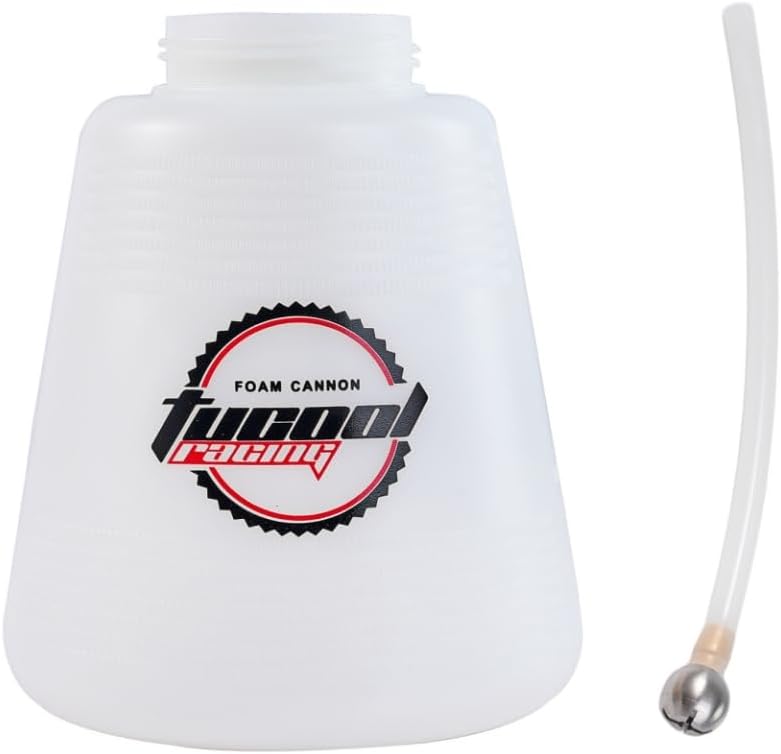 Tucool Racing Foam Cannon Bottle with Straw, 1 Liter Replacement Foam Spray Bottle for Car Wash (Foam Cannon Bottle White with Straw) Reinforced edge - Image 1
