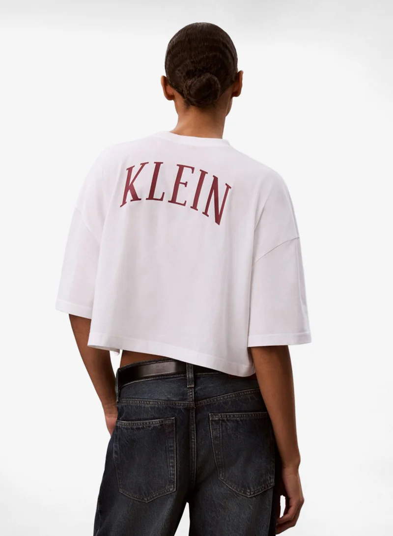 Calvin Klein Jeans Cropped Varsity Logo T-shirt