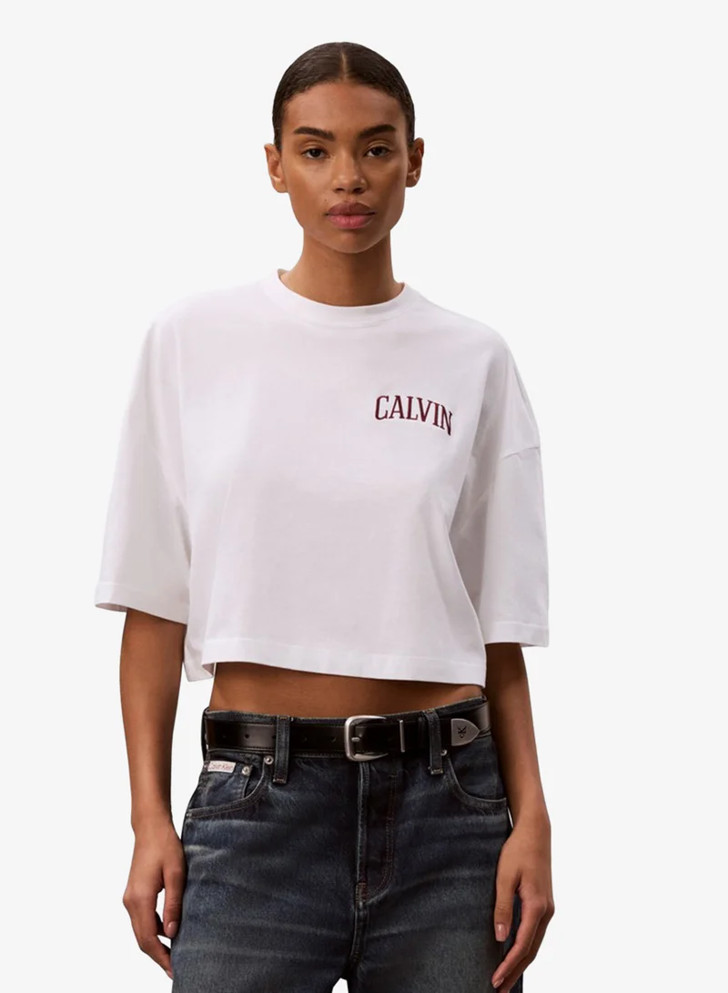 Calvin Klein Jeans Cropped Varsity Logo T-shirt