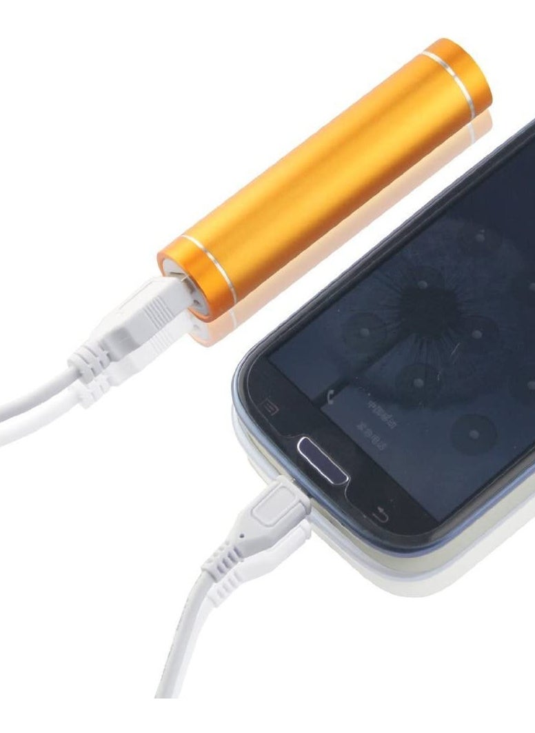 ⭐ Mini Cylinder Power Bank with a Real Capacity 2600mah External Battery Charger Material is  aluminum.  باور بانك عالي الجودة  مع سعة فعلية حقيقة 2600 مللي امبير