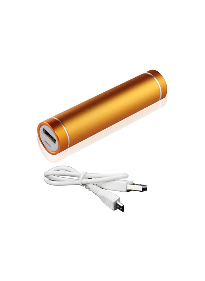 ⭐ Mini Cylinder Power Bank with a Real Capacity 2600mah External Battery Charger Material is  aluminum.  باور بانك عالي الجودة  مع سعة فعلية حقيقة 2600 مللي امبير