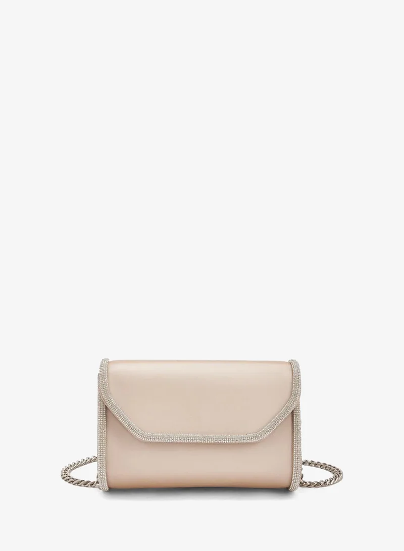 Embellished Crossbody Bag With Chain Strap
