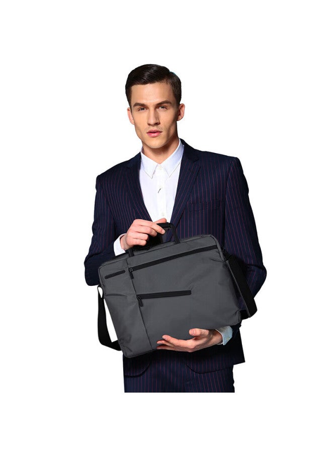 Lexon Laptop Bag, Handheld Briefcase For Men And Women, Business Shoulder Bag, Document Bag, Notebook Bag, 13-Inch Business Bag, 660 Light Gray - Image 2