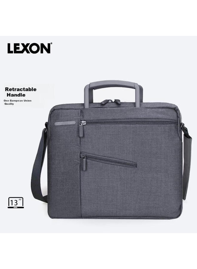 Lexon Laptop Bag, Handheld Briefcase For Men And Women, Business Shoulder Bag, Document Bag, Notebook Bag, 13-Inch Business Bag, 660 Light Gray - Image 1