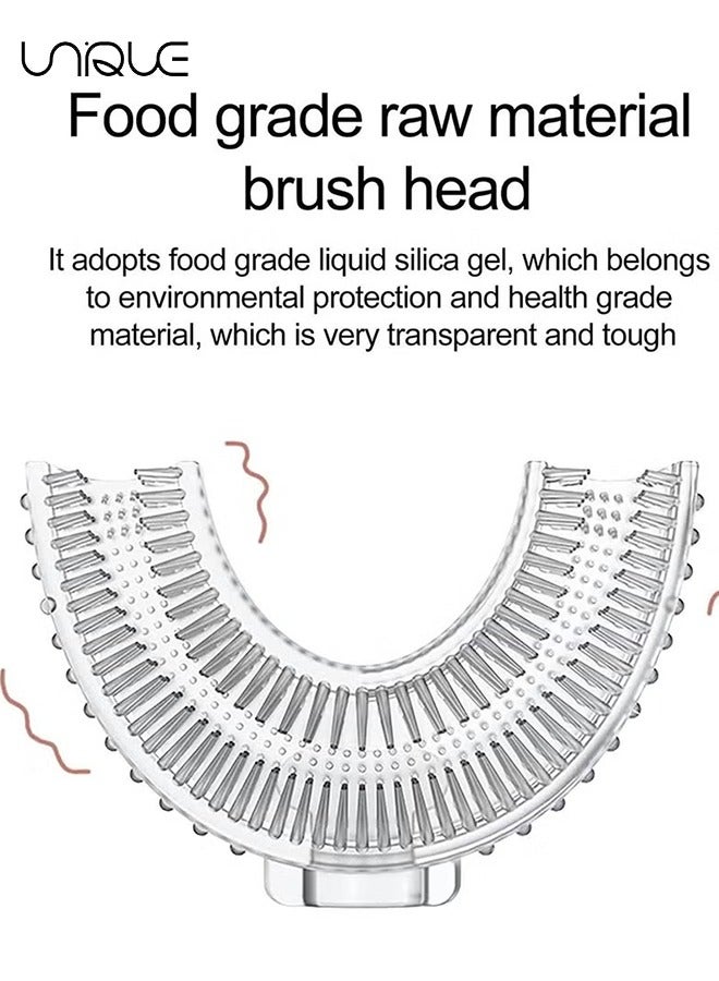 Unique 4Pcs Kids Toothbrush，U Shaped Soft Brush Head Design，for Toddler Kids Toothbrushes U Shape 360° Cleansing Silicone Soft Tooth Brush for Aged 0-12  - Image 3
