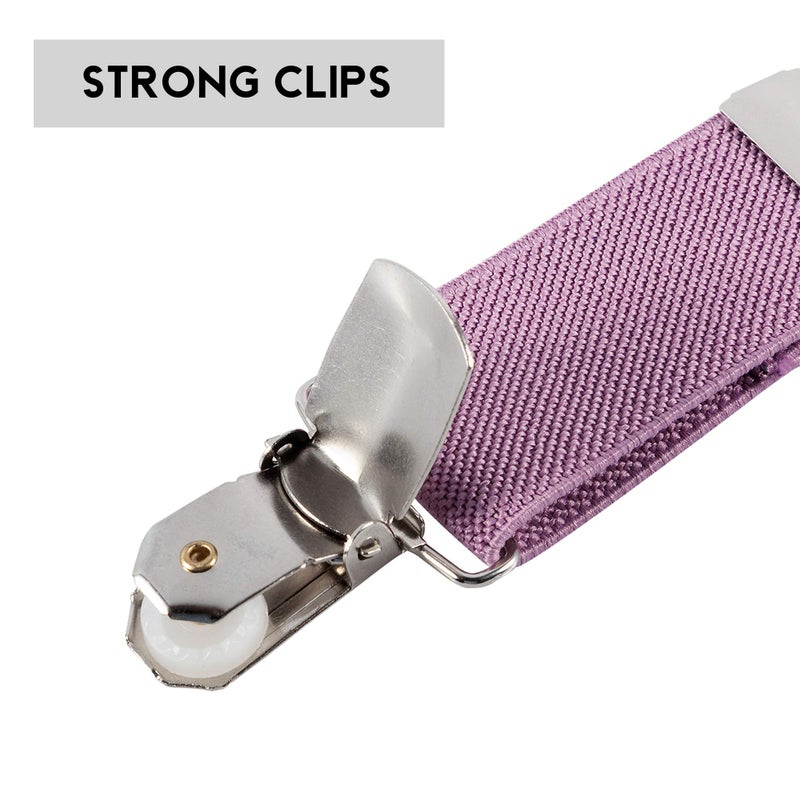 Tie G U Style TIE G Solid Color Men's Suspender + Woven Bow Tie Set for Wedding : Vivid Color, Adjustable Brace, Strong Enhanced Clip, Elastic Band (Black) - Image 5